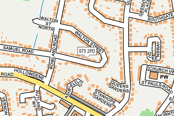 S75 2PD map - OS OpenMap – Local (Ordnance Survey)