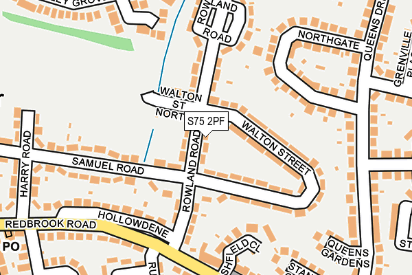 S75 2PF map - OS OpenMap – Local (Ordnance Survey)