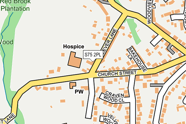 S75 2PL map - OS OpenMap – Local (Ordnance Survey)