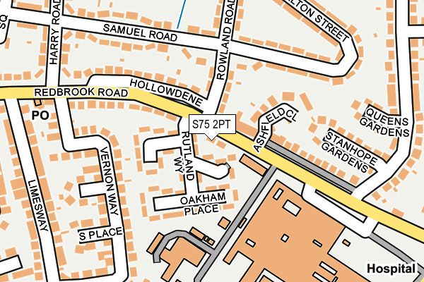 S75 2PT map - OS OpenMap – Local (Ordnance Survey)