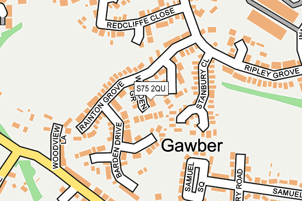 S75 2QU map - OS OpenMap – Local (Ordnance Survey)