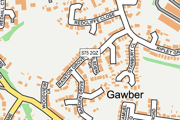 S75 2QZ map - OS OpenMap – Local (Ordnance Survey)