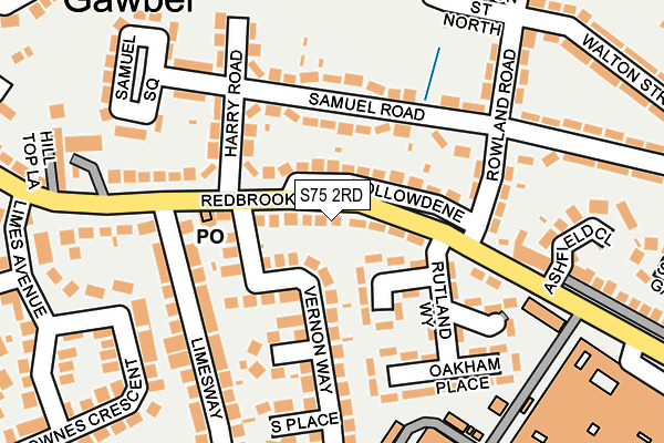 S75 2RD map - OS OpenMap – Local (Ordnance Survey)