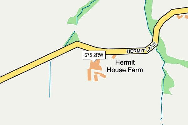 S75 2RW map - OS OpenMap – Local (Ordnance Survey)