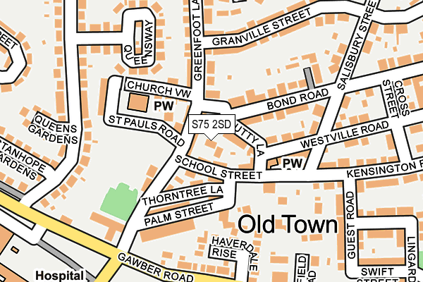 S75 2SD map - OS OpenMap – Local (Ordnance Survey)