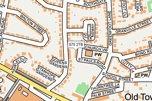 S75 2TB map - OS OpenMap – Local (Ordnance Survey)