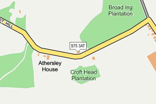 S75 3AT map - OS OpenMap – Local (Ordnance Survey)