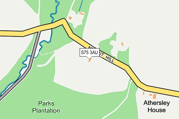 S75 3AU map - OS OpenMap – Local (Ordnance Survey)