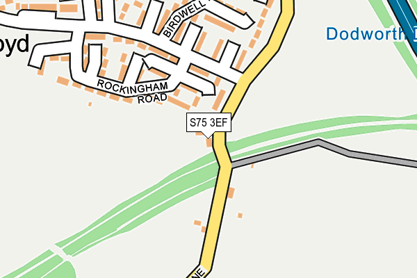 S75 3EF map - OS OpenMap – Local (Ordnance Survey)