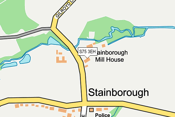 S75 3EH map - OS OpenMap – Local (Ordnance Survey)