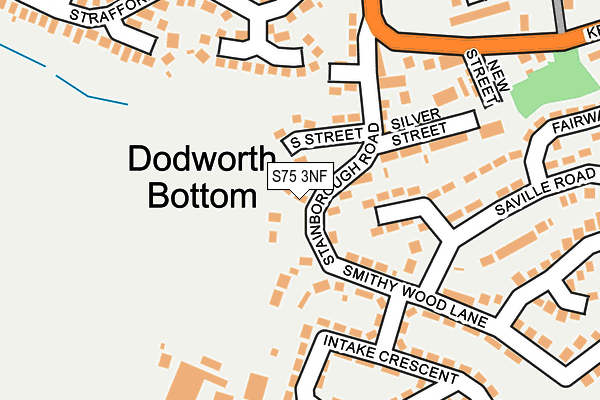 S75 3NF map - OS OpenMap – Local (Ordnance Survey)