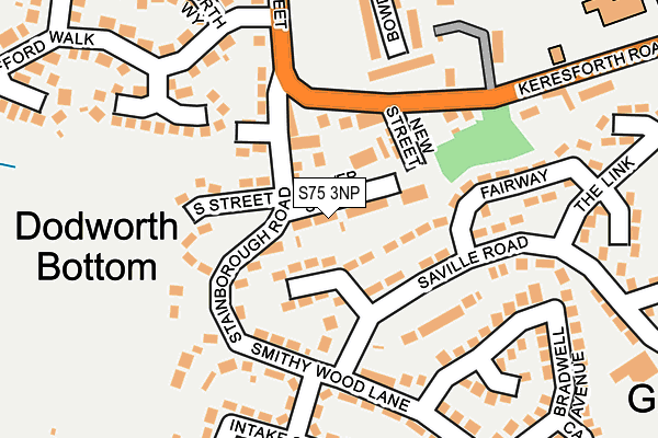 S75 3NP map - OS OpenMap – Local (Ordnance Survey)
