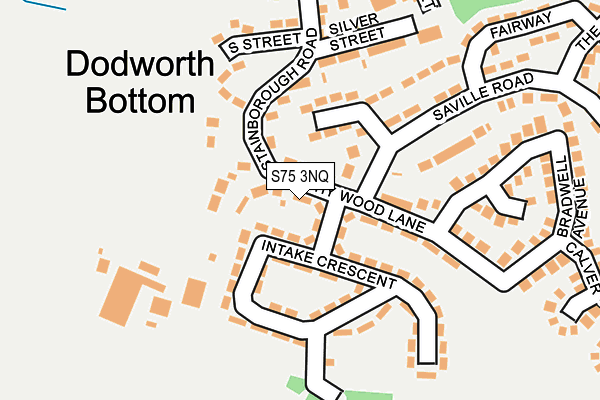 S75 3NQ map - OS OpenMap – Local (Ordnance Survey)