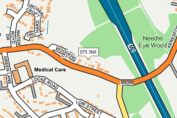 S75 3NX map - OS OpenMap – Local (Ordnance Survey)