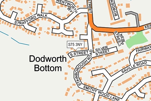 S75 3NY map - OS OpenMap – Local (Ordnance Survey)