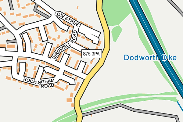 S75 3PA map - OS OpenMap – Local (Ordnance Survey)