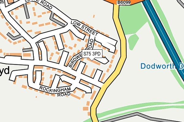 S75 3PD map - OS OpenMap – Local (Ordnance Survey)