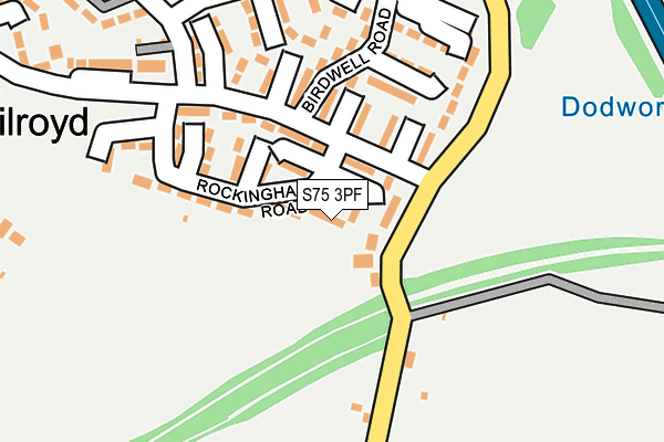 S75 3PF map - OS OpenMap – Local (Ordnance Survey)