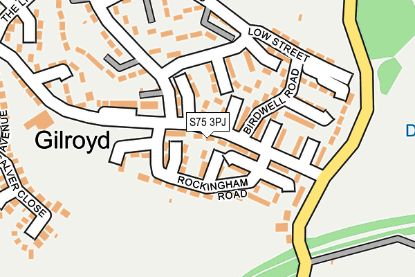 S75 3PJ map - OS OpenMap – Local (Ordnance Survey)