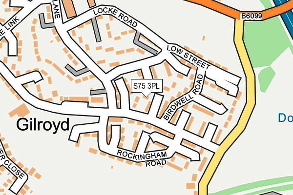 S75 3PL map - OS OpenMap – Local (Ordnance Survey)