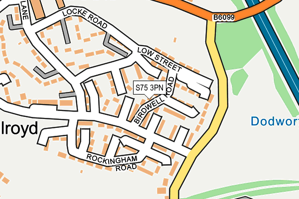 S75 3PN map - OS OpenMap – Local (Ordnance Survey)