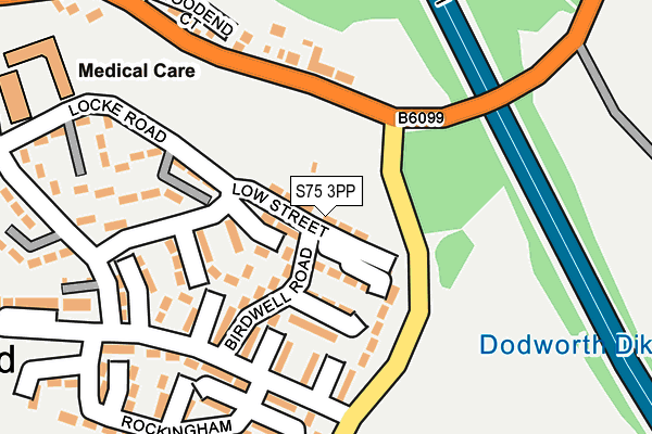 S75 3PP map - OS OpenMap – Local (Ordnance Survey)