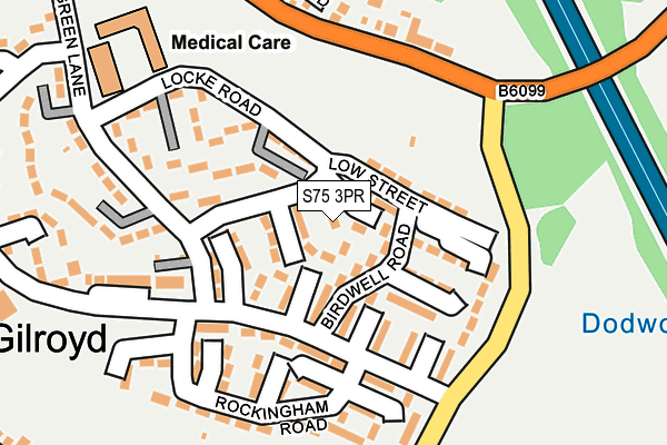 S75 3PR map - OS OpenMap – Local (Ordnance Survey)