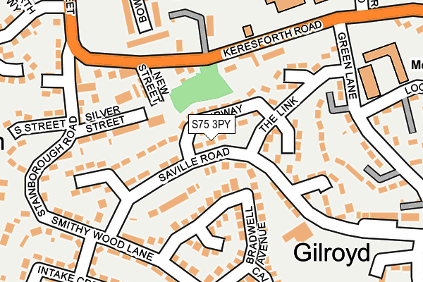 S75 3PY map - OS OpenMap – Local (Ordnance Survey)