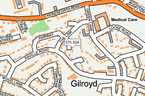 S75 3QA map - OS OpenMap – Local (Ordnance Survey)