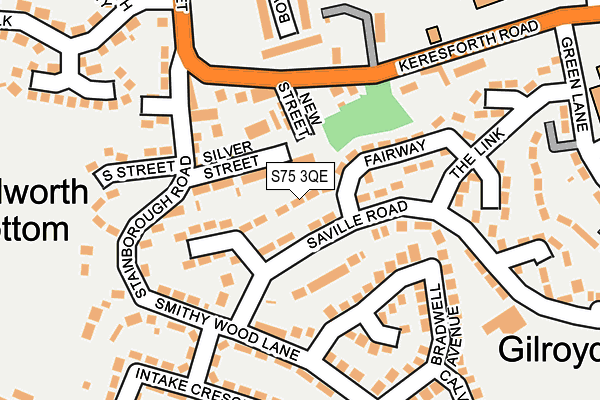 S75 3QE map - OS OpenMap – Local (Ordnance Survey)