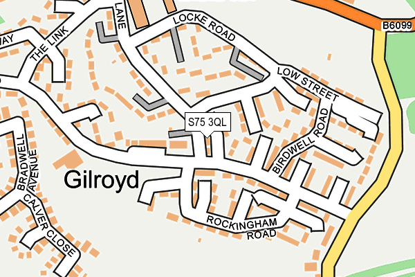 S75 3QL map - OS OpenMap – Local (Ordnance Survey)