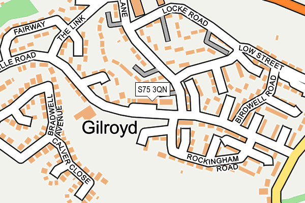 S75 3QN map - OS OpenMap – Local (Ordnance Survey)