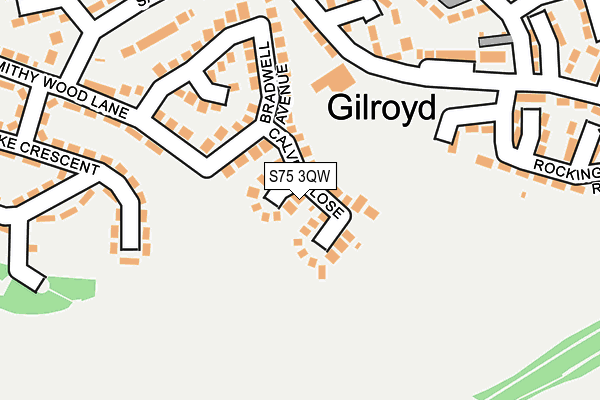 S75 3QW map - OS OpenMap – Local (Ordnance Survey)