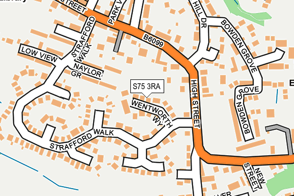 S75 3RA map - OS OpenMap – Local (Ordnance Survey)