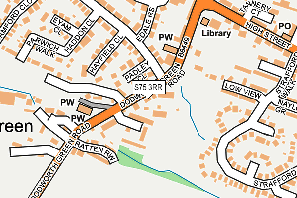 S75 3RR map - OS OpenMap – Local (Ordnance Survey)