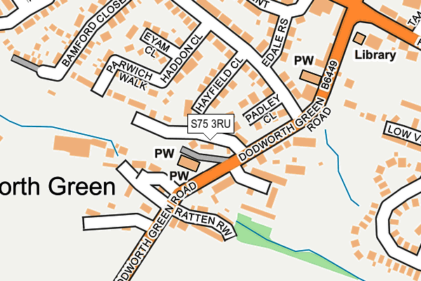 S75 3RU map - OS OpenMap – Local (Ordnance Survey)