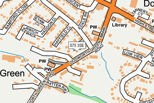 S75 3SE map - OS OpenMap – Local (Ordnance Survey)