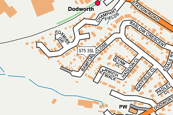 S75 3SL map - OS OpenMap – Local (Ordnance Survey)