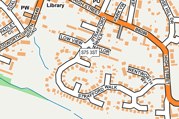 S75 3ST map - OS OpenMap – Local (Ordnance Survey)
