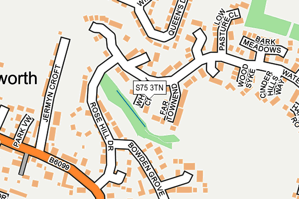 S75 3TN map - OS OpenMap – Local (Ordnance Survey)