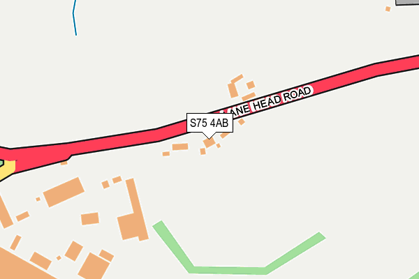 S75 4AB map - OS OpenMap – Local (Ordnance Survey)