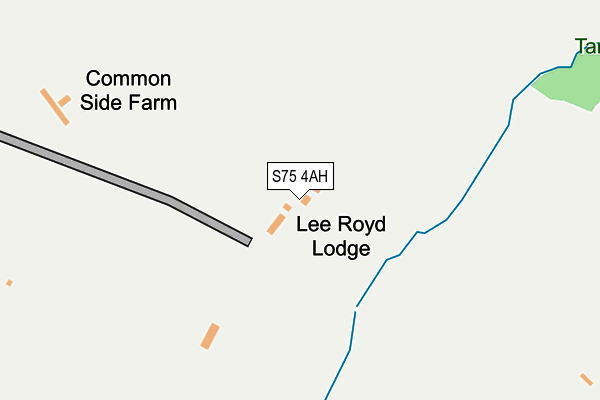 S75 4AH map - OS OpenMap – Local (Ordnance Survey)