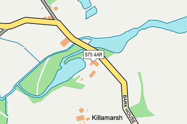 S75 4AR map - OS OpenMap – Local (Ordnance Survey)