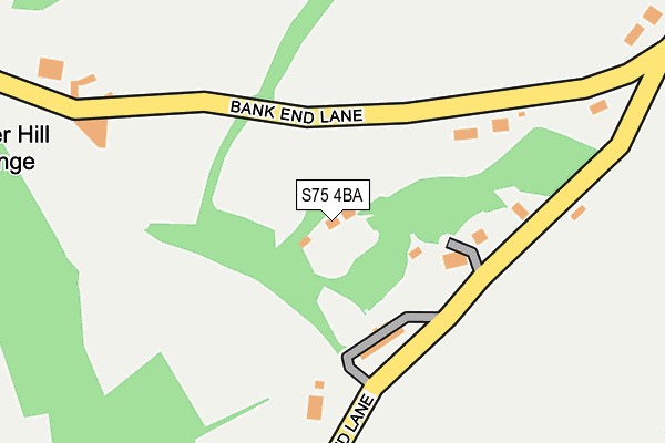 S75 4BA map - OS OpenMap – Local (Ordnance Survey)