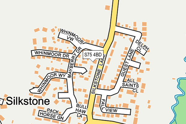 S75 4BD map - OS OpenMap – Local (Ordnance Survey)