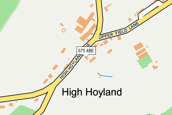 S75 4BE map - OS OpenMap – Local (Ordnance Survey)