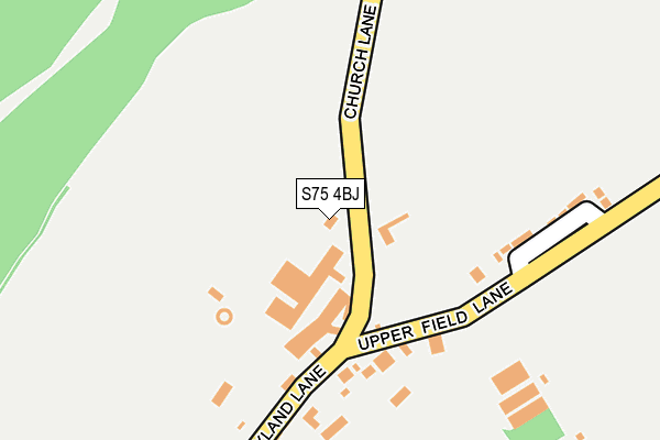 S75 4BJ map - OS OpenMap – Local (Ordnance Survey)