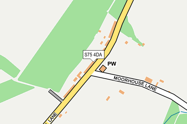 S75 4DA map - OS OpenMap – Local (Ordnance Survey)
