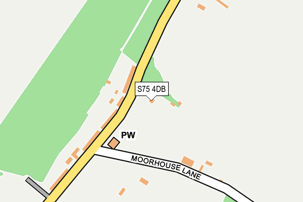 S75 4DB map - OS OpenMap – Local (Ordnance Survey)