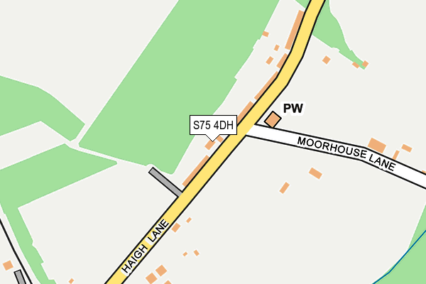 S75 4DH map - OS OpenMap – Local (Ordnance Survey)